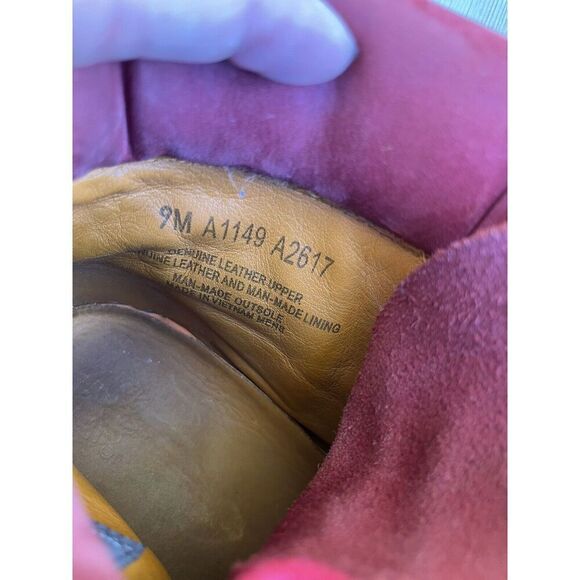 Timberland Men's Size 9M Premium 6" WP Red Nubuck Leather Work Hiking Boots - Picture 14 of 15